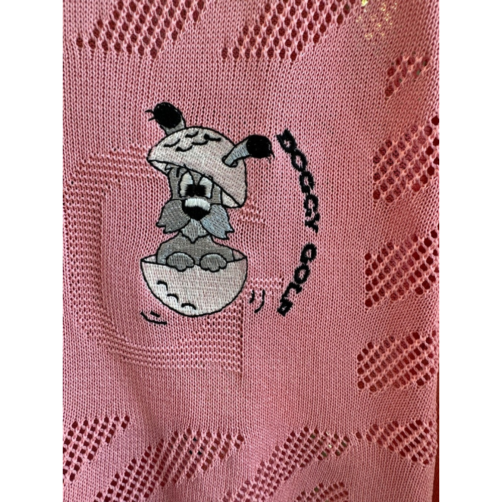 Women’s Rare Doggy Sports Golf Sweater Pink Size 46 Rare - Picture 4 of 8